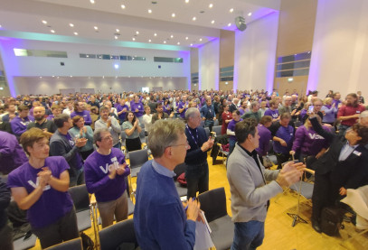 Volt General assembly, valné zhromaždenie Frankfurt 2025 Volt Europa, hnutie Volt, prvá a jediná federalistická strana európskej únie